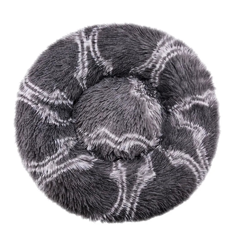 CURAPETS Plush Round Calming Pet Bed