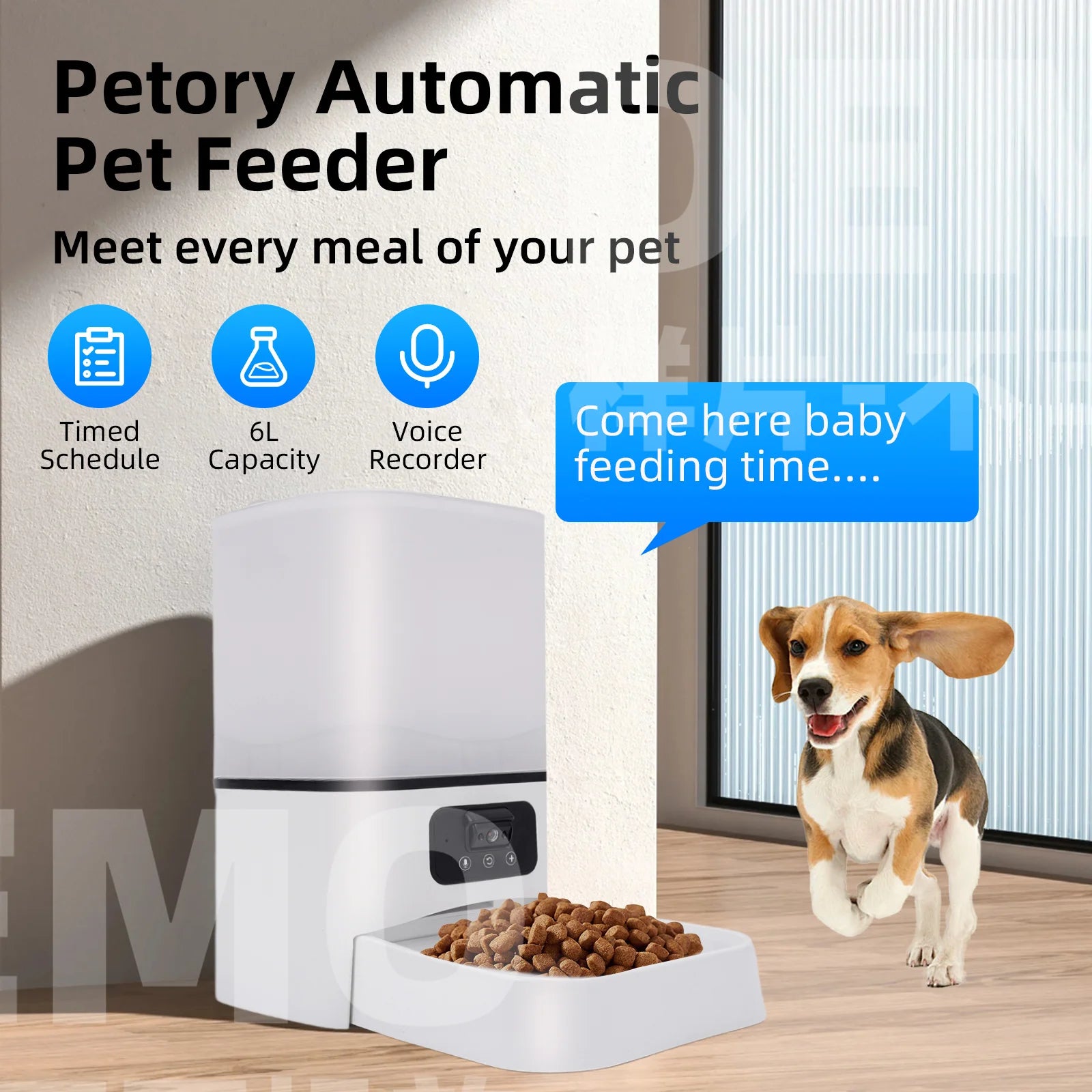 CURAPETS Smart 6L WiFi Camera Pet Feeder