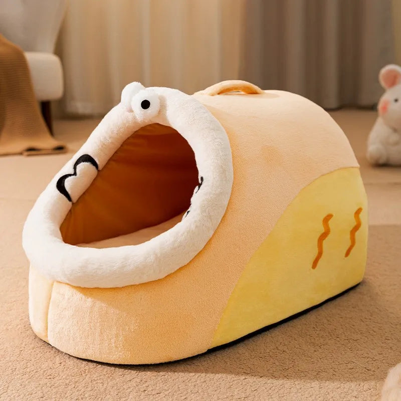 CURAPETS Cozy Haven Semi-Enclosed Pet Bed