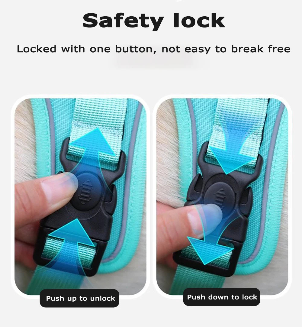 CURAPETS Airtag-Ready Reflective Dog Harness Set