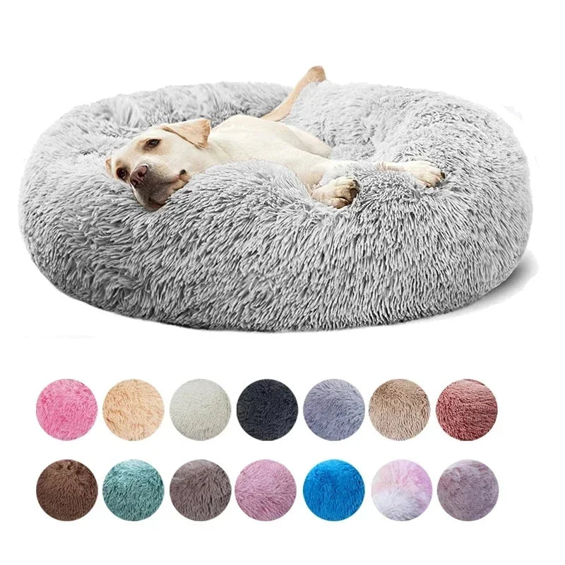 CURAPETS Plush Donut Calming Pet Bed