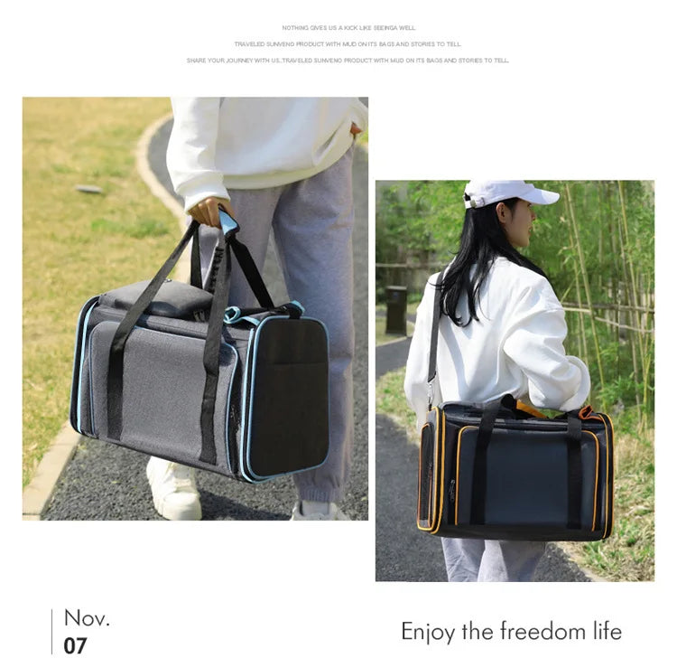 CURAPETS Foldable Travel Pet Carrier Bag