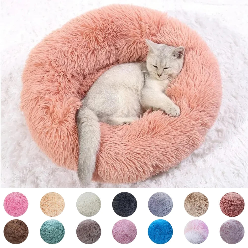 CURAPETS Plush Round Calming Pet Bed