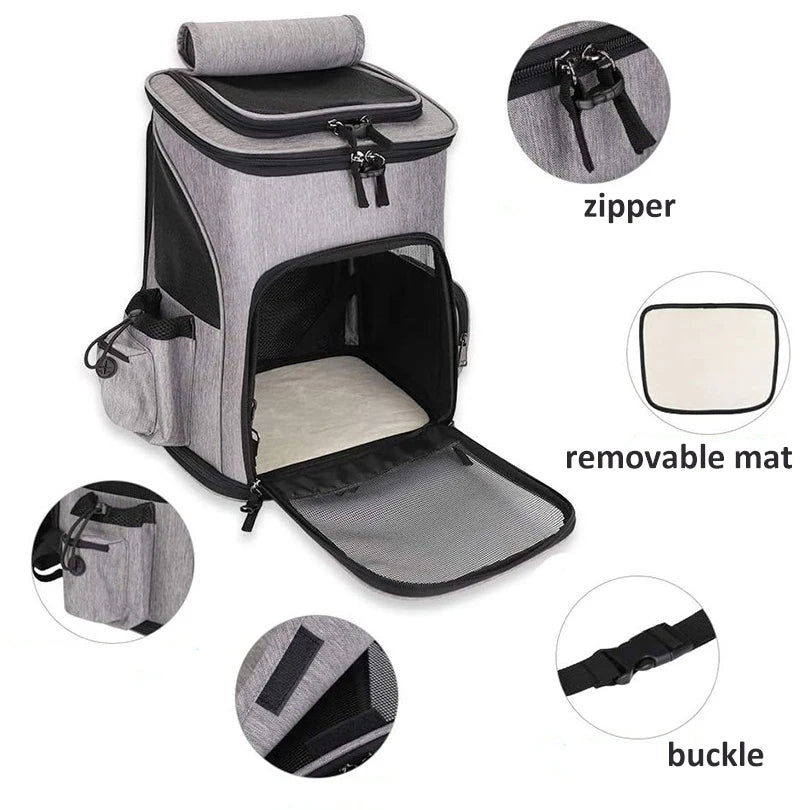 CURAPETS Expandable Pet Carrier Backpack