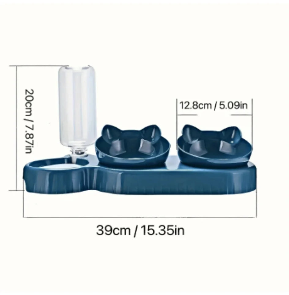 CURAPETS Anti-Tip Cat Bowl Feeder