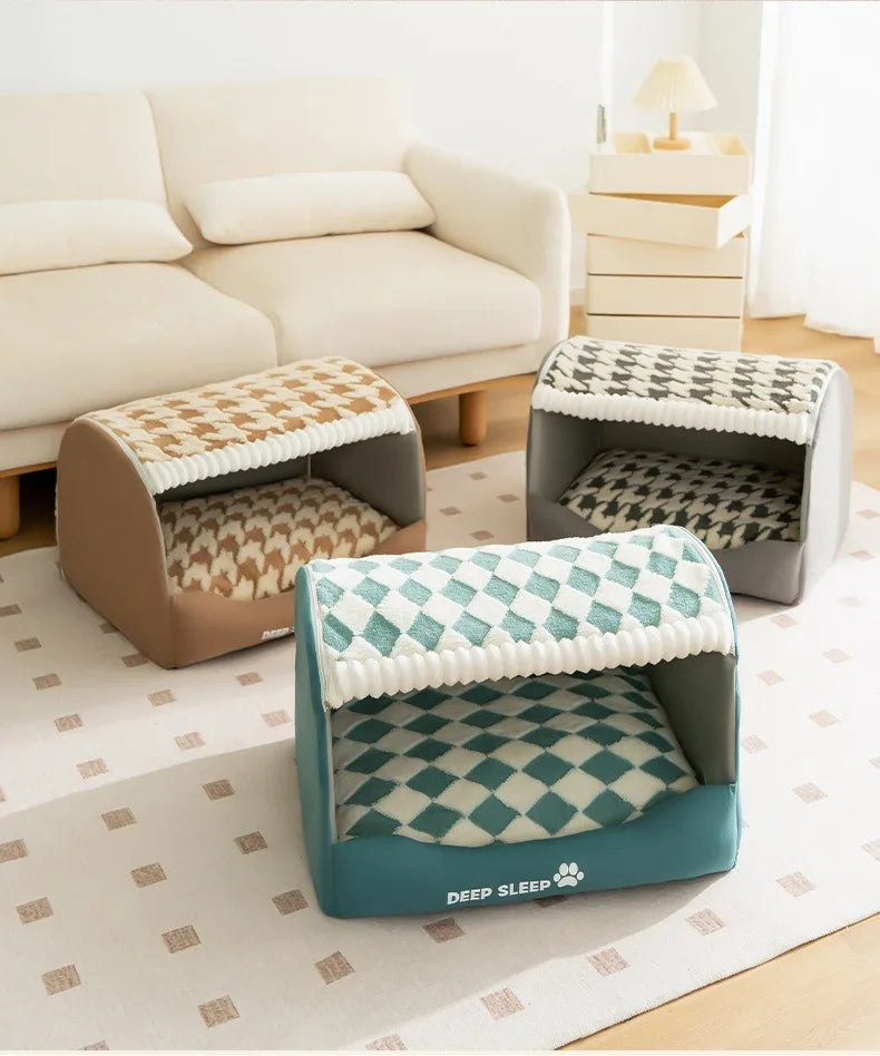 CURAPETS Quilted Dog Den Pet Bed