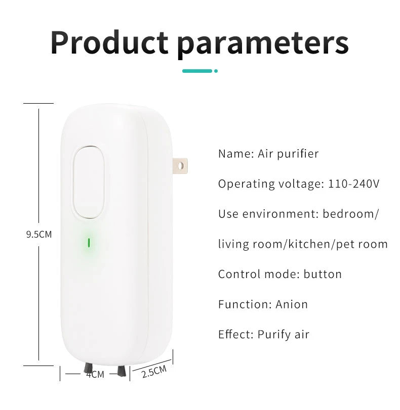CURAPETS Plug-In Negative Ion Air Purifier