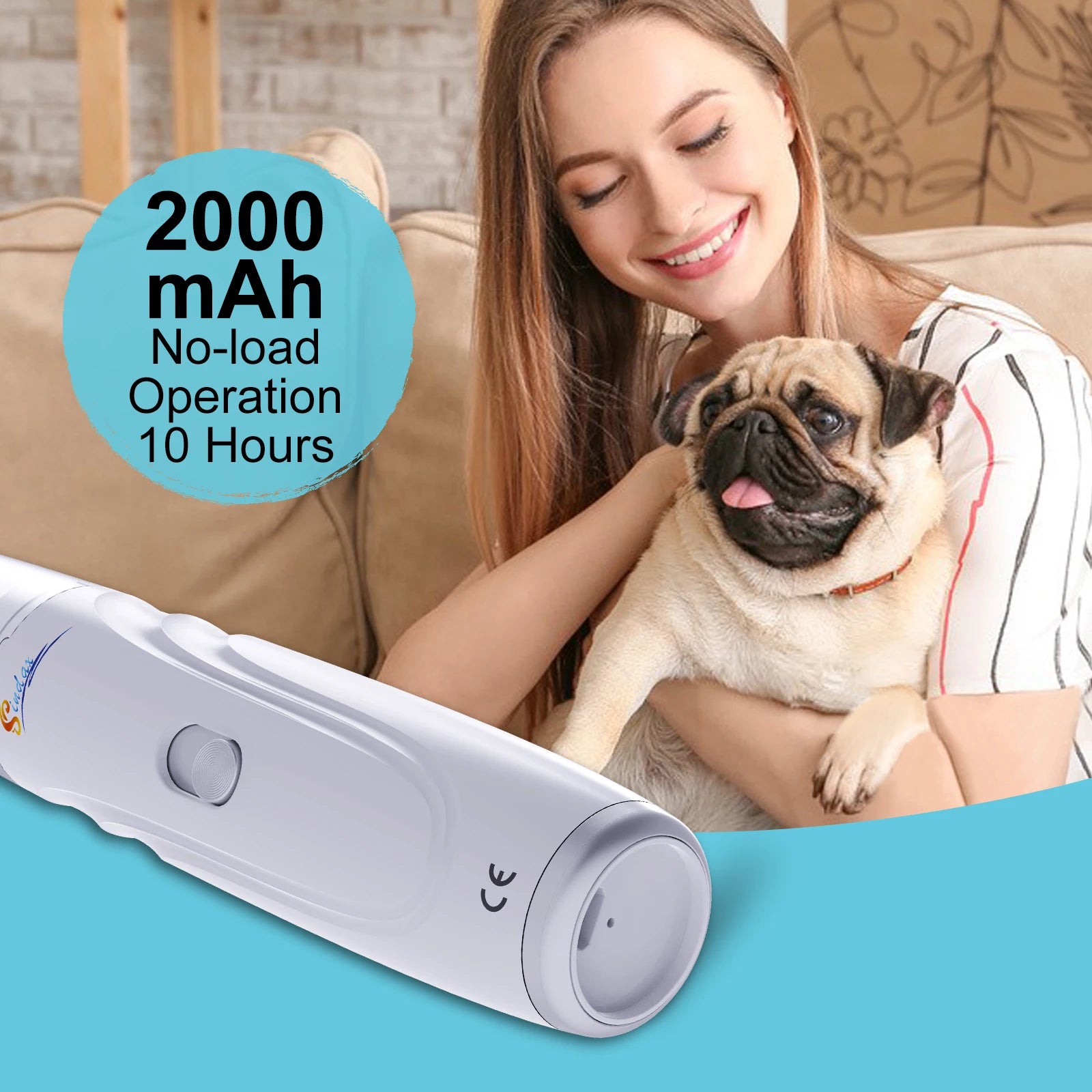 CURAPETS Quiet USB Nail Grinder for Dogs