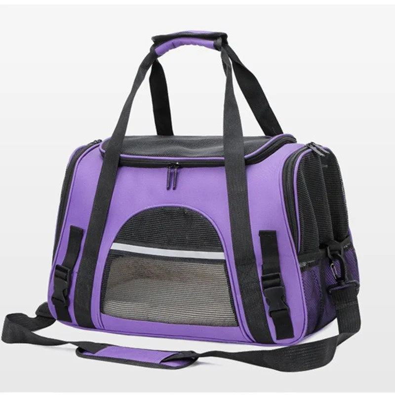 CURAPETS Foldable Mesh Pet Travel Carrier