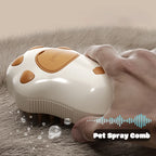 CURAPETS 3‑in‑1 Steam Grooming Brush