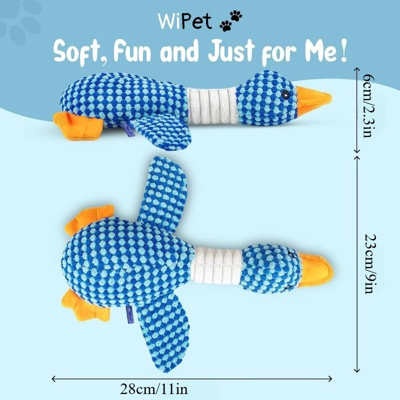 CURAPETS Plush Goose Squeak Chew Toy