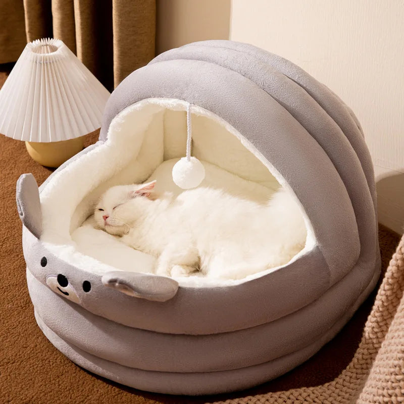 CURAPETS Cozy Haven Semi-Enclosed Pet Bed