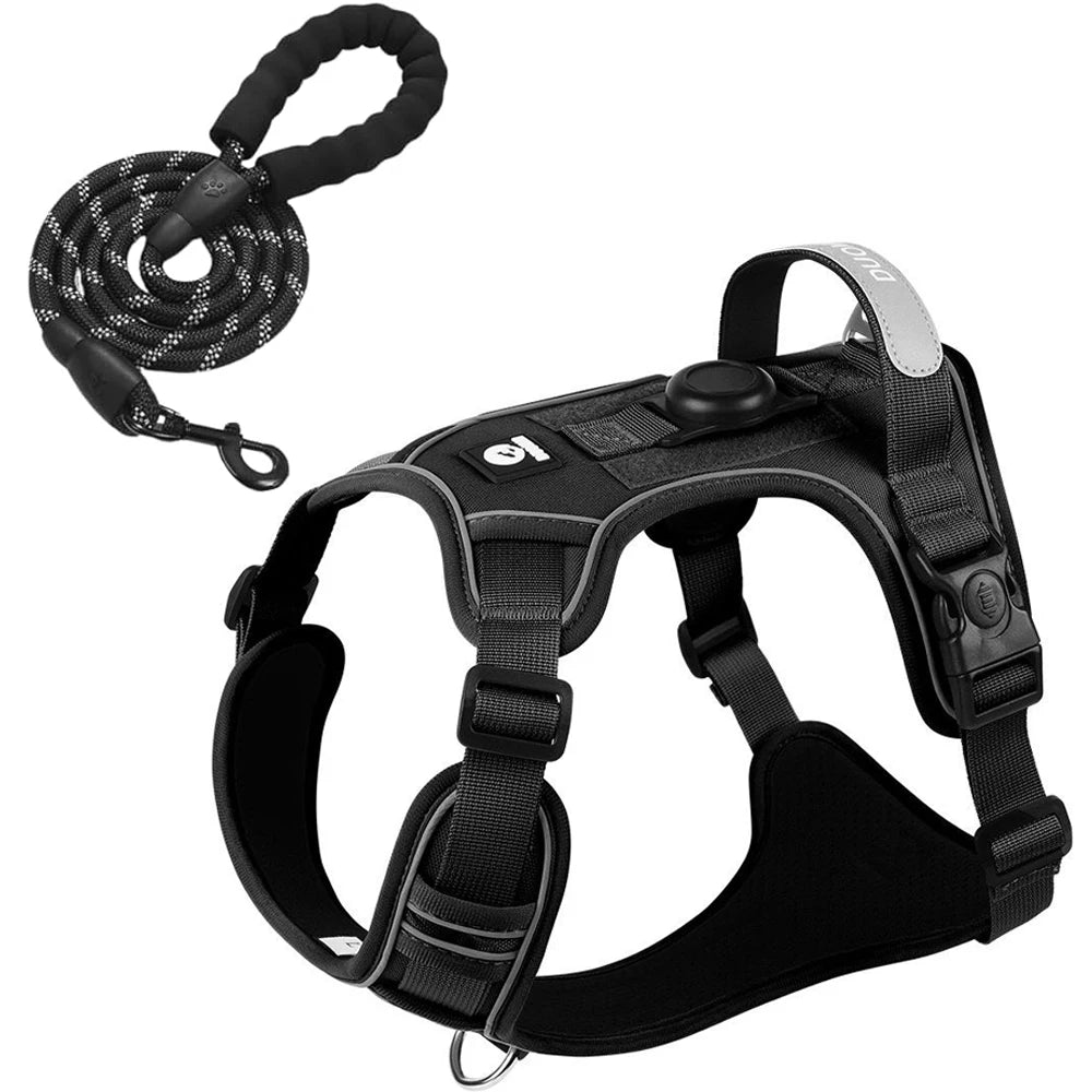 CURAPETS Airtag-Ready Reflective Dog Harness Set