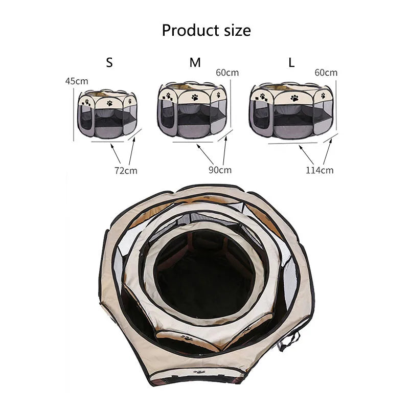 CURAPETS Foldable Octagonal Pet Playpen