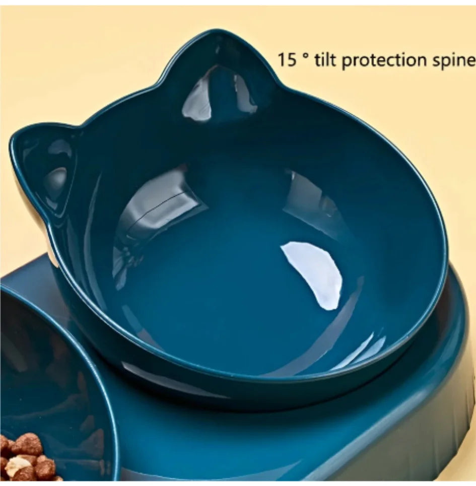 CURAPETS Anti-Tip Cat Bowl Feeder