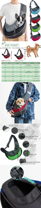 CURAPETS Mesh Sling Pet Carrier