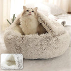 CURAPETS Plush Cave Nest Pet Bed