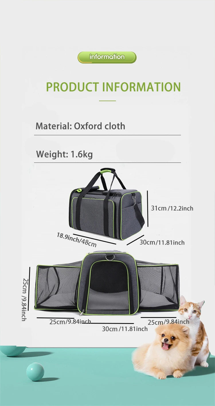 CURAPETS Foldable Travel Pet Carrier Bag