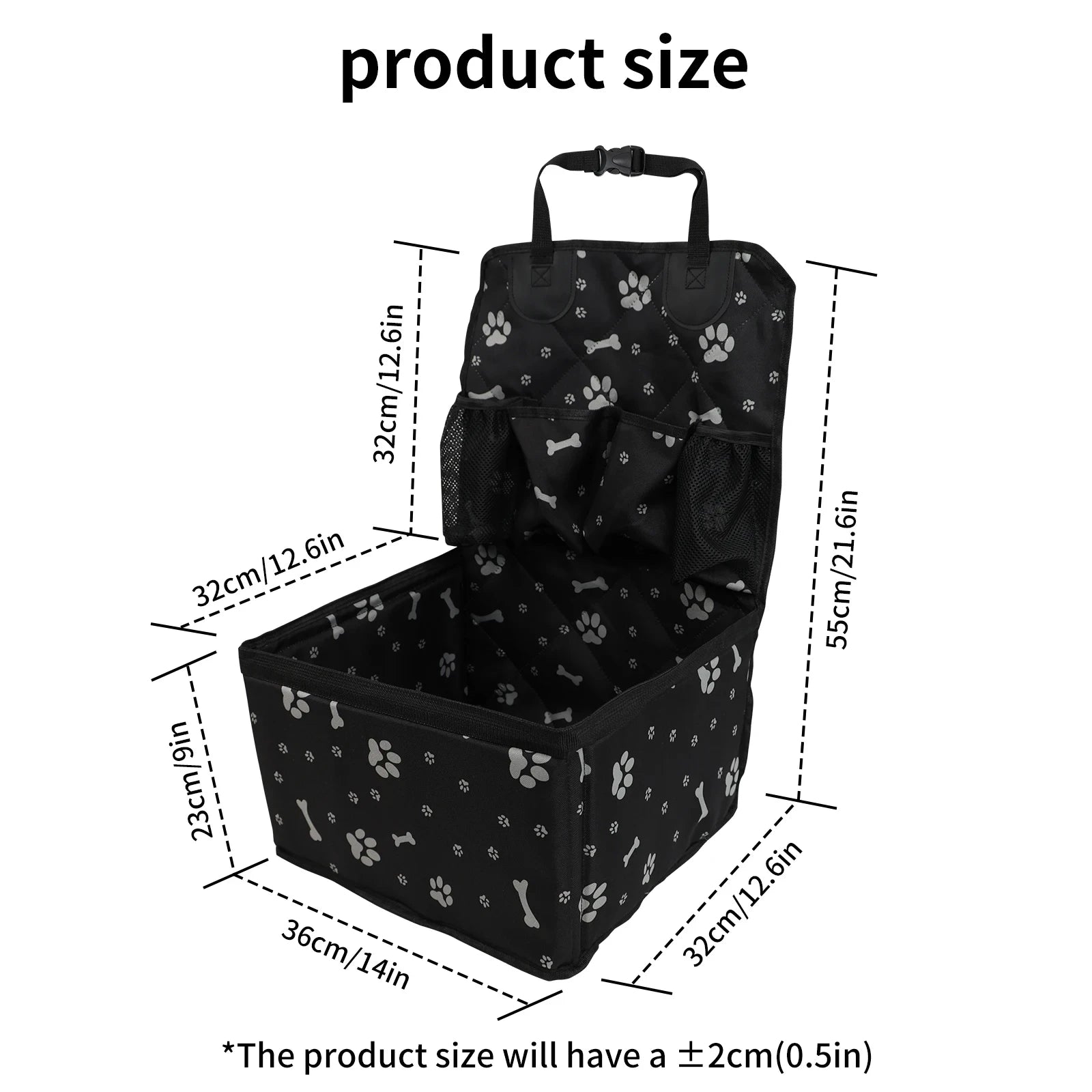 CURAPETS ComfortRide Car Seat with Storage Pockets