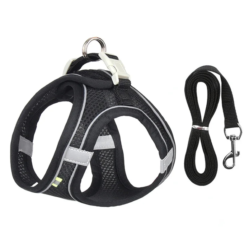 CURAPETS Reflective Puppy Harness & Leash Set
