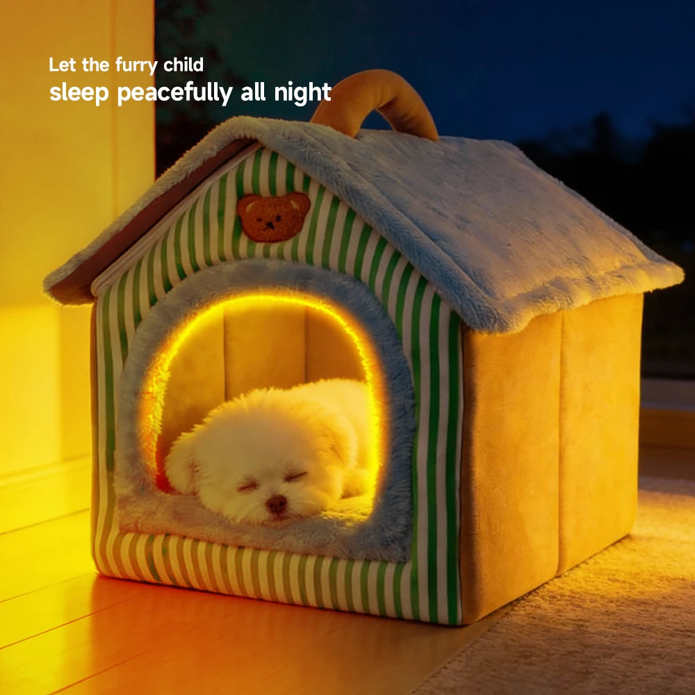 CURAPETS Cozy Foldable Pet Cave Bed
