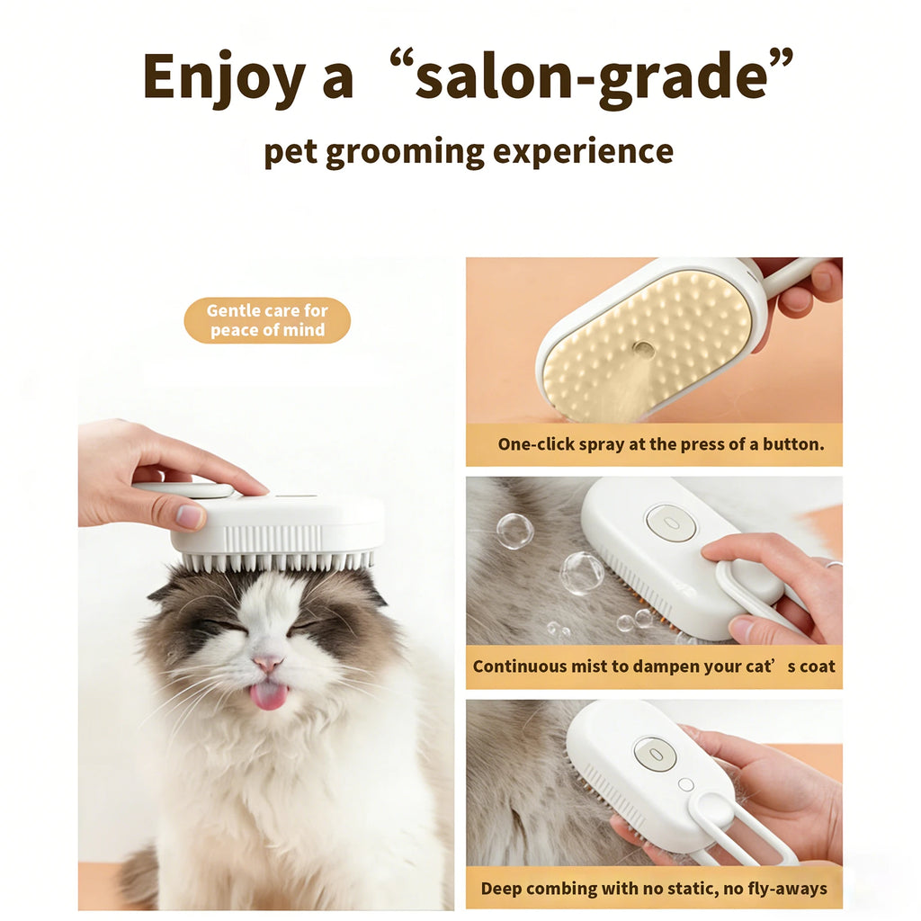CURAPETS Steam Grooming Brush