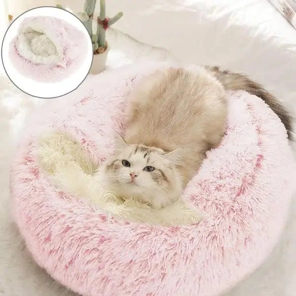 CURAPETS Plush Cave Nest Pet Bed