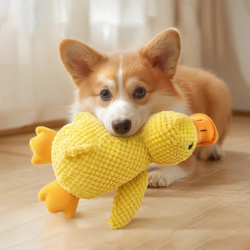 CURAPETS Plush Goose Squeak Chew Toy