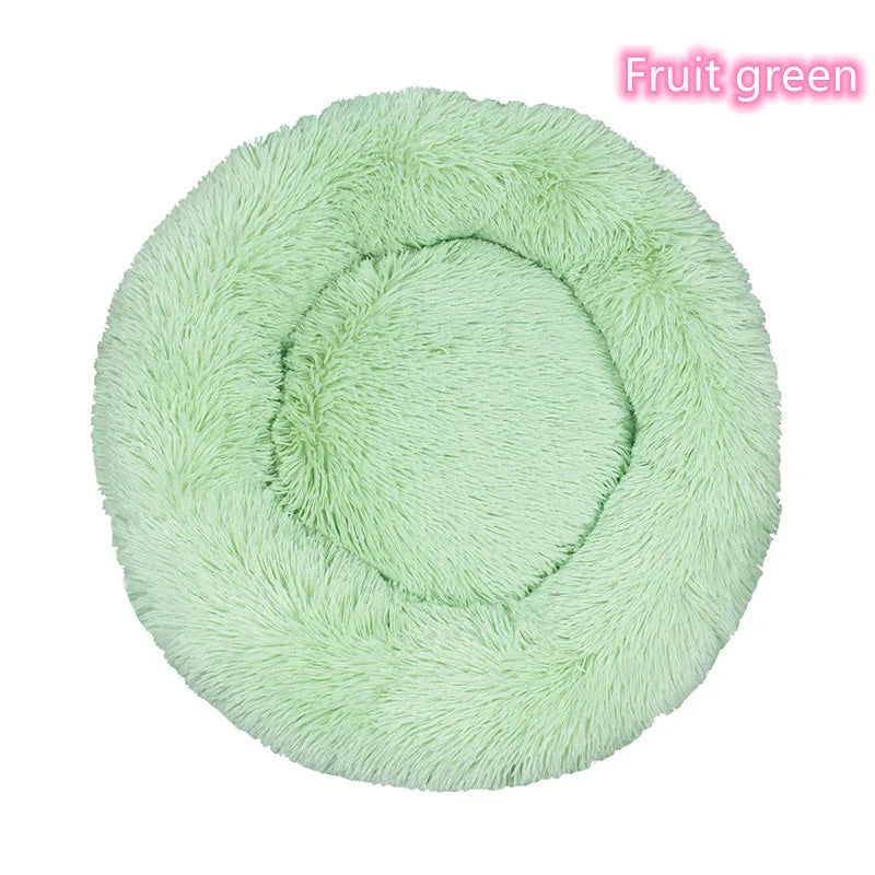 CURAPETS Plush Donut Calming Pet Bed