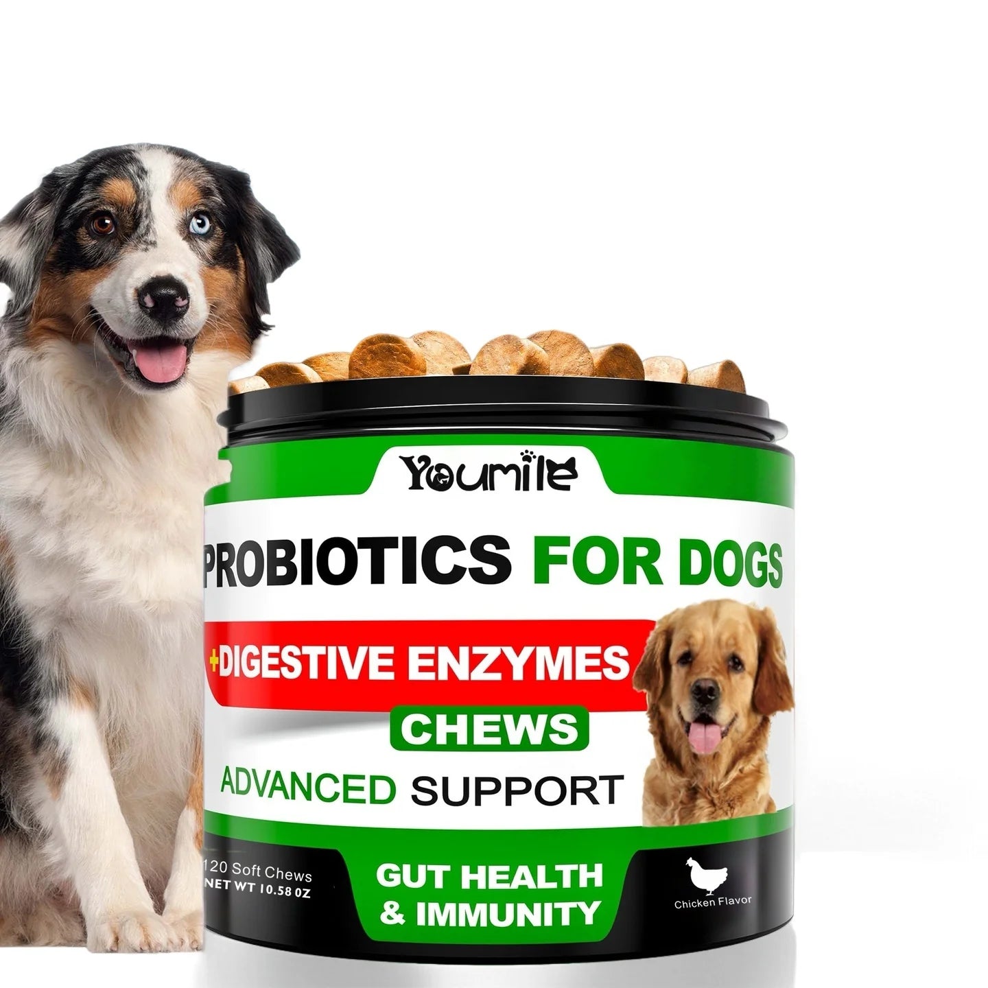CURAPETS Digestive Support Probiotic Chews for Dogs