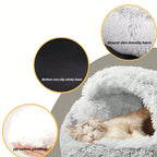 CURAPETS Plush Cave Nest Pet Bed