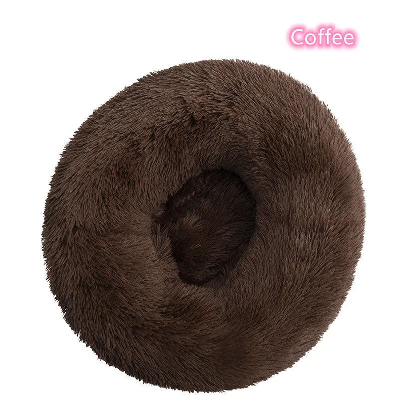 CURAPETS Plush Donut Calming Pet Bed