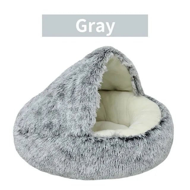 CURAPETS Plush Cave Nest Pet Bed
