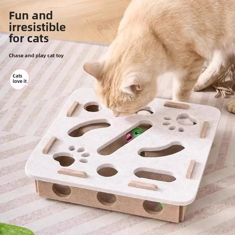 CURAPETS Felt Puzzle Box Cat Toy