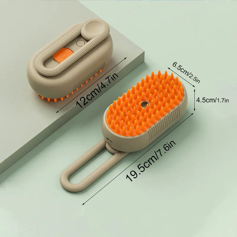 CURAPETS Steamy Electric Grooming Brush