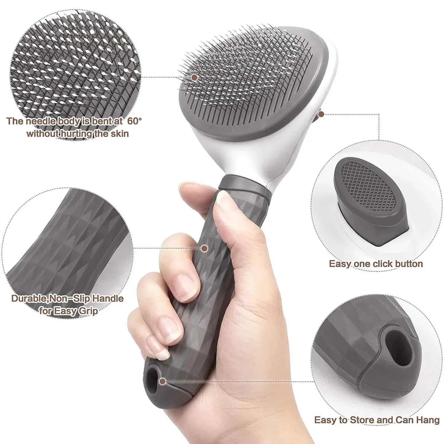 CURAPETS Self-Cleaning Grooming Brush