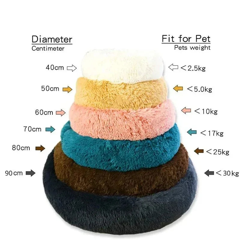 CURAPETS Plush Round Calming Pet Bed