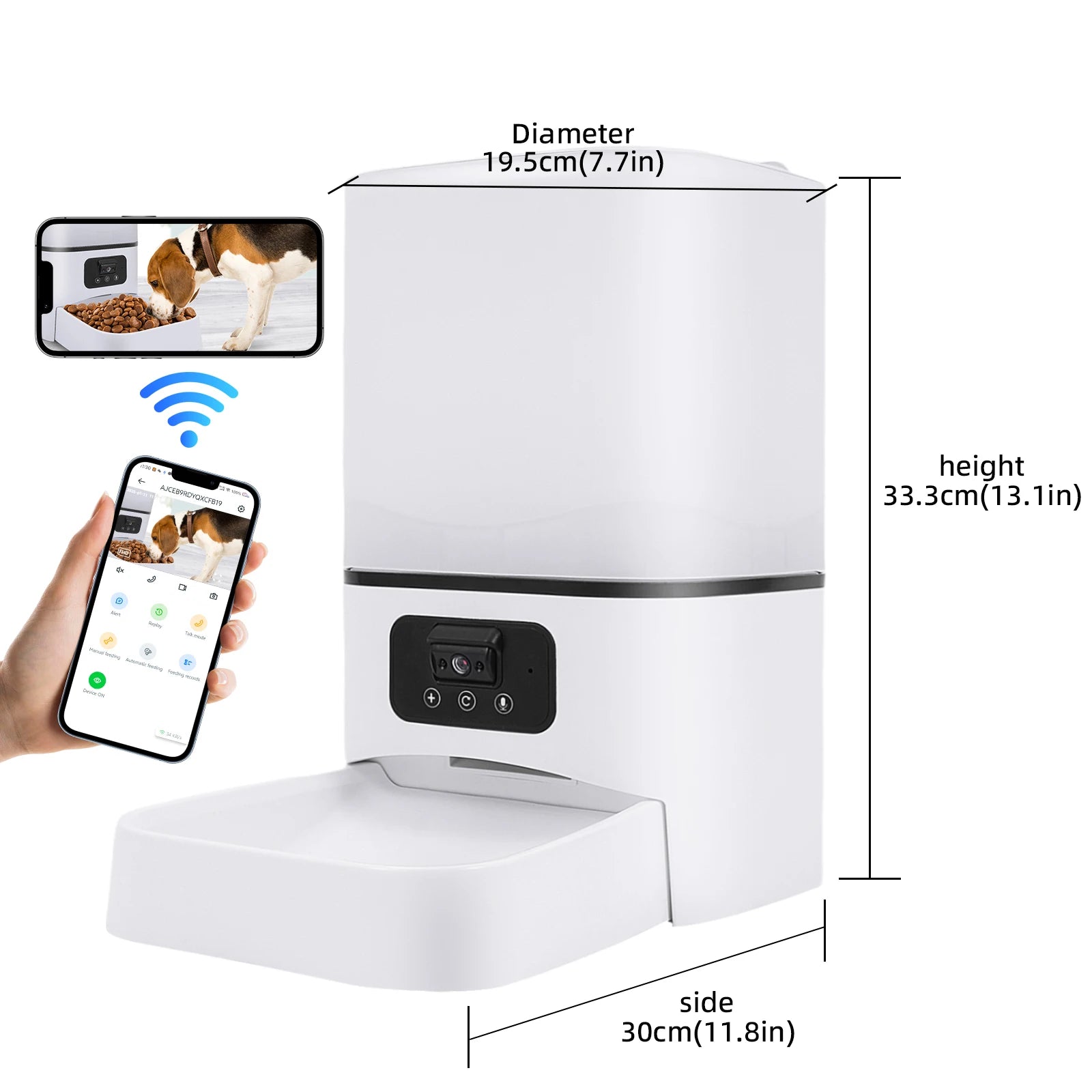 CURAPETS Smart 6L WiFi Camera Pet Feeder