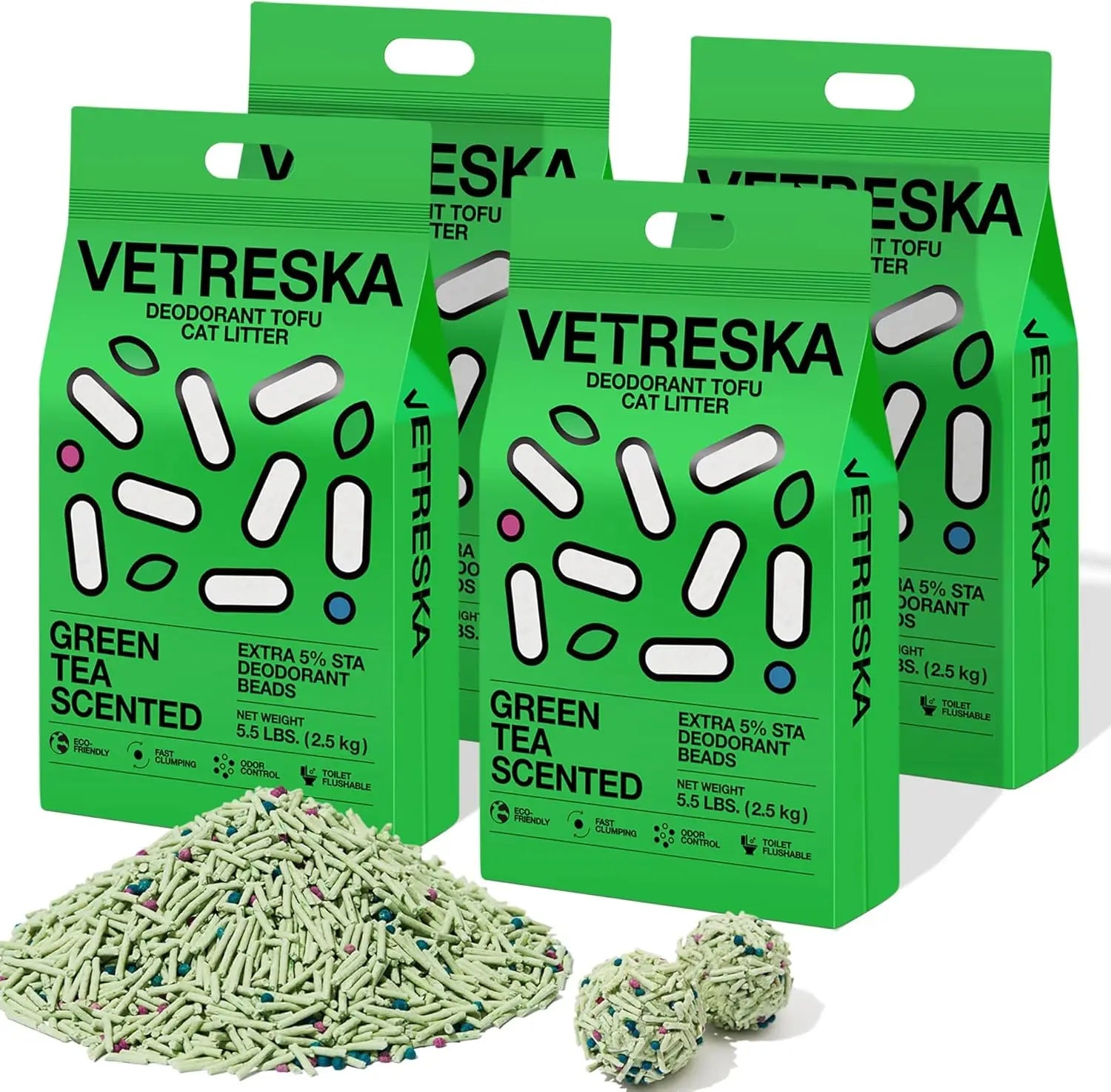 CURAPETS Natural Tofu Clumping Cat Litter