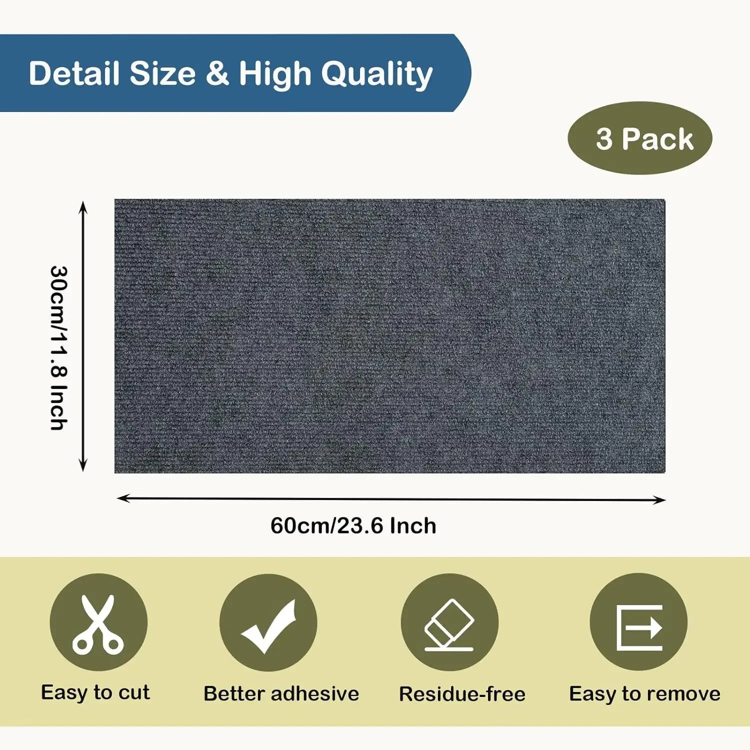 CURAPETS Trimmable Self-Adhesive Cat Scratching Mat