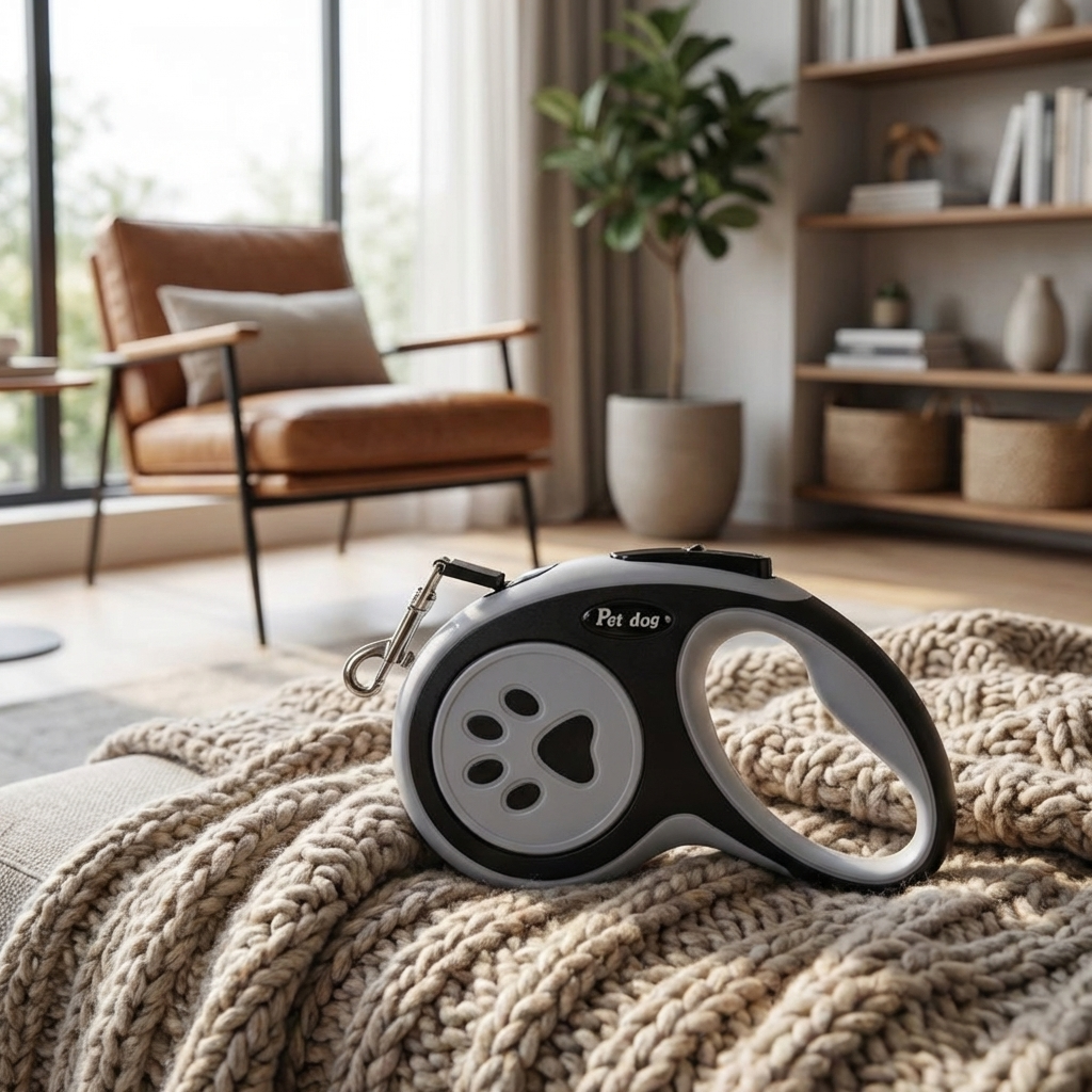 CURAPETS Paw Print Retractable Leash