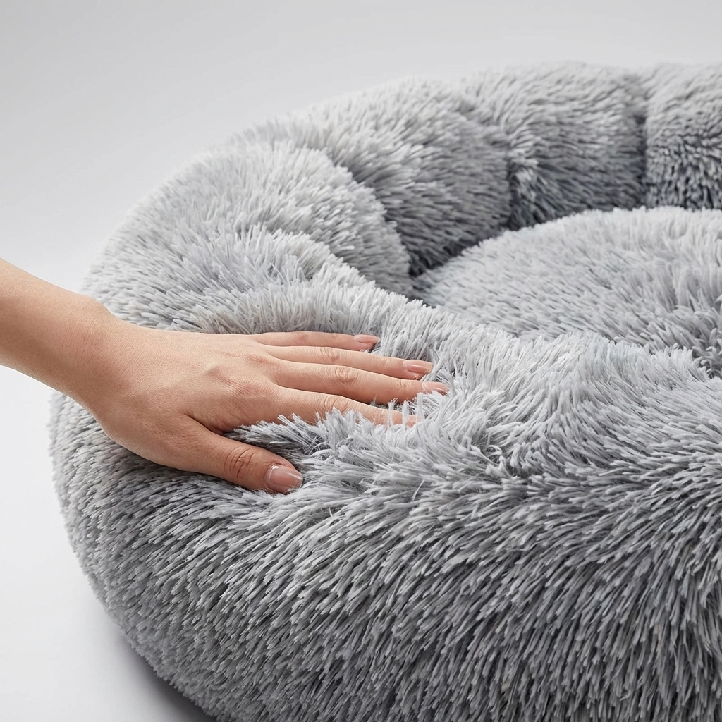 CURAPETS Plush Donut Calming Pet Bed