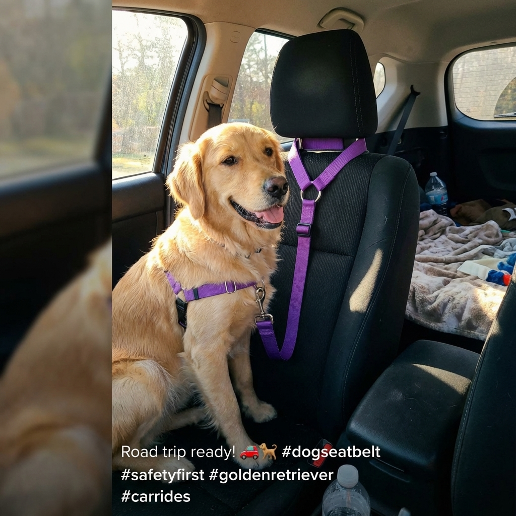 CURAPETS Adjustable Pet Car Seat Belt Harness