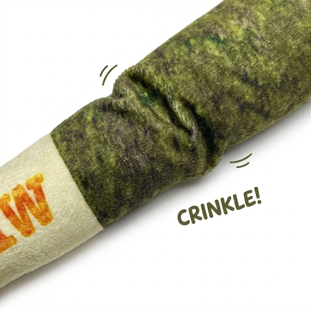 CURAPETS Plush Squeaky Cigar Dog Toy