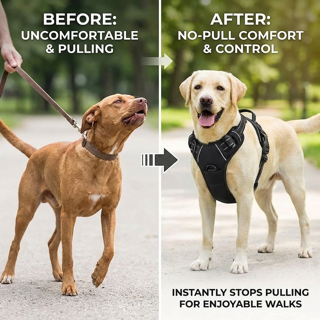 CURAPETS Leather Vest Harness & Leash Set