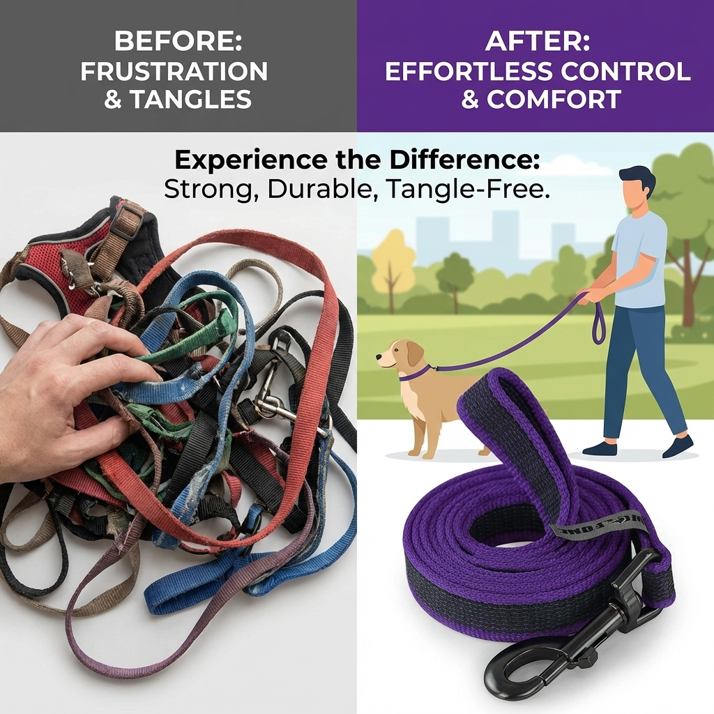 CURAPETS Dual-Color Long Training Leash