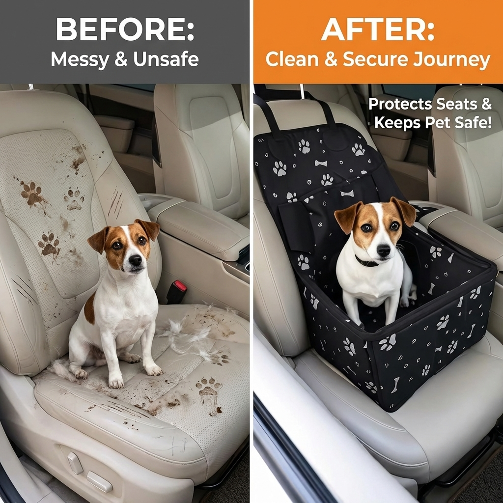 CURAPETS ComfortRide Car Seat with Storage Pockets