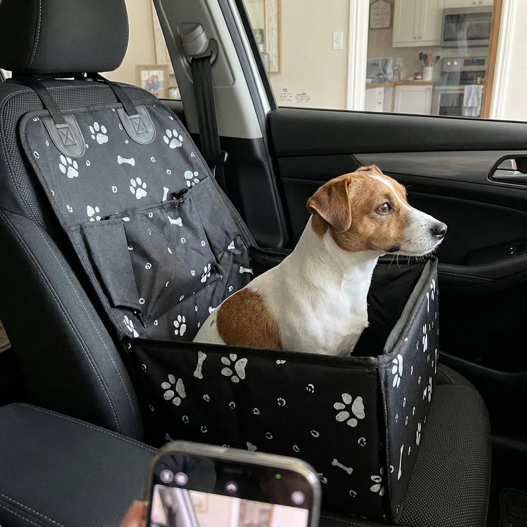 CURAPETS ComfortRide Car Seat with Storage Pockets
