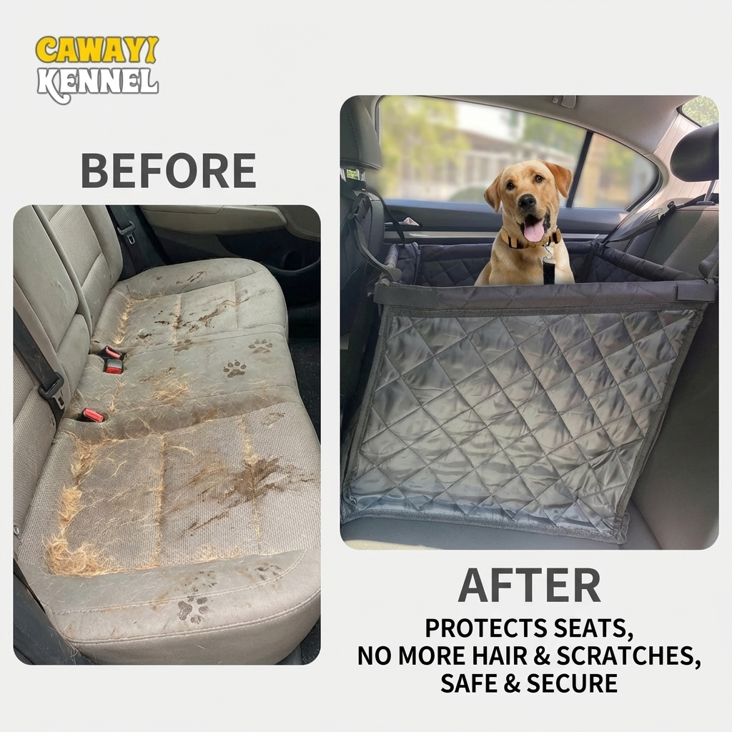 CURAPETS Oxford Hammock Pet Car Seat Carrier