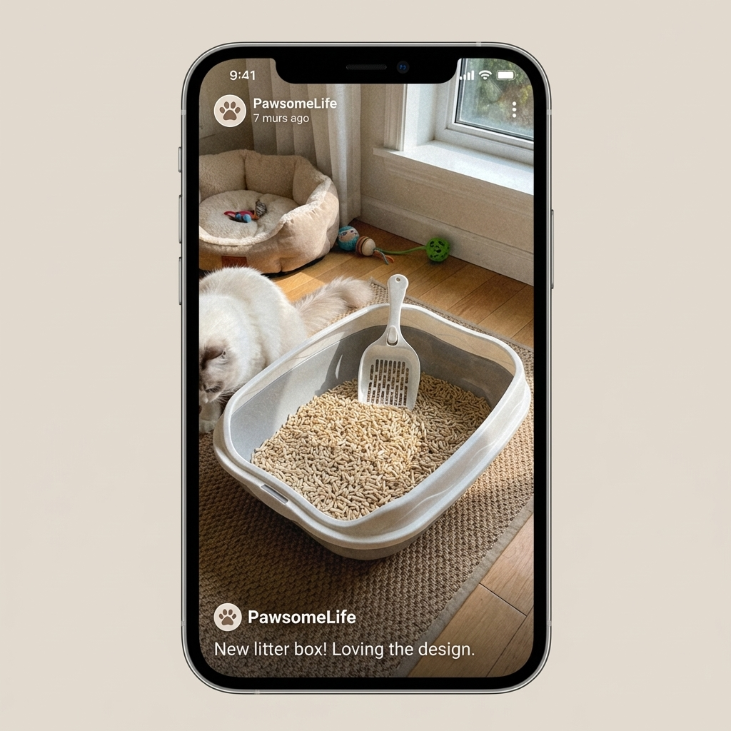 CURAPETS Semi-Enclosed Spatter-Proof Litter Box